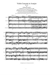 Vivaldi - Violin Concerto in A major for String Quartet