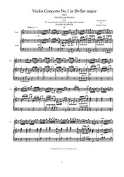 Albinoni - Concerto No.1 in B flat major for Violin and Piano