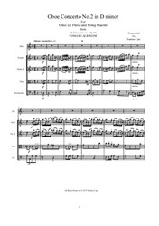 Albinoni - Oboe Concerto No.2 in D minor for Oboe or Flute and String Quartet