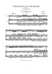 Vivaldi - Violin Concerto No.1 in B flat major for Violin and Piano