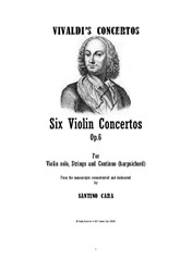 Vivaldi - Six Concertos for Violin, Cello, Strings and Harpsichord - Scores and Parts
