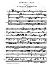 Trio Sonata in G major for Flute, Violin, Cello and Harpsichord (or Piano)