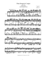 Bach - Flute Sonata in C major for Piano solo