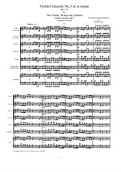 Vivaldi - Violin Concerto No.5 in A major for Two Violins, Strings and Cembalo