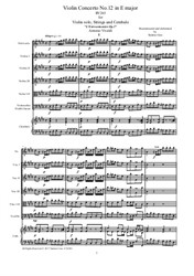 Vivaldi - Violin Concerto No.12 in E major for Violin solo, Strings and Cembalo