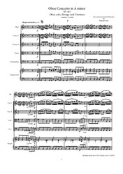 Vivaldi - Oboe Concerto No.7 in A minor for Oboe, Strings and Continuo - Score and Parts