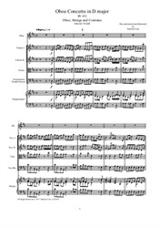 Vivaldi - Oboe Concerto in D major for Oboe, Strings and Continuo - Score and Parts