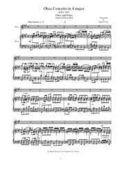 Bach - Oboe Concerto in A major for Oboe and Piano