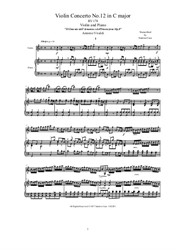 Vivaldi - Violin Concerto No.12 in C major for Violin and Piano