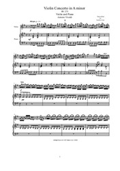 Vivaldi - Violin Concerto in E minor for Violin and Piano
