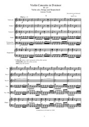 Vivaldi - Violin Concerto in D minor for Violin, Strings and Harpsichord