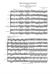 Vivaldi - Flute Concerto in D major for Flute solo, Strings and Harpsichord
