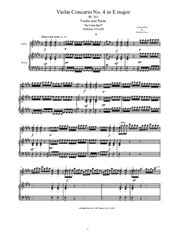 Vivaldi - Violin Concerto No.4 in E major for Violin and Piano