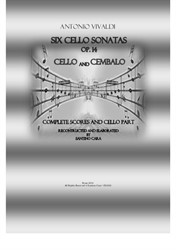 Vivaldi - Six Cello Sonatas for Cello and Cembalo - Full scores and cello part