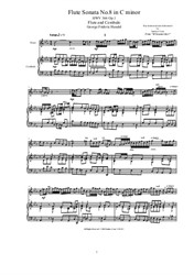 Handel - Flute Sonata No.8 in C minor for Flute and Cembalo (or Piano)