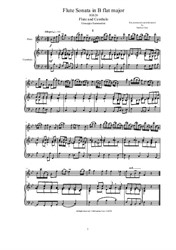 Sammartini G - Flute Sonata in B flat major for Flute and Cembalo (or Piano)