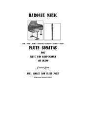 20 Flute Sonatas for Flute and Harpsichord (or Piano) - Scores and Part