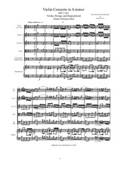 Bach - Violin Concerto in A minor for Violin, Strings and Harpsichord