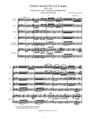 Bach - Violin Concerto No.2 in E major for Violin, Strings and Harpsichord