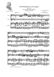 Handel - Trio Sonata No.1 in A major for Two Violins and Cembalo