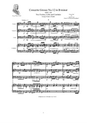 Handel - Concerto Grosso No.12 in B minor for Two Violins, Cello and Cembalo (or Piano)