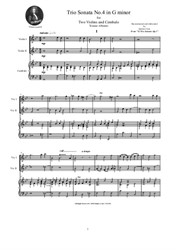 Albinoni - Trio Sonata No.4 in G minor for Two Violins and Cembalo (or Piano)