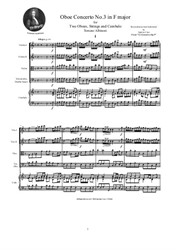 Albinoni - Oboe Concerto No.3 in F major for Two Oboes, Strings and Cembalo