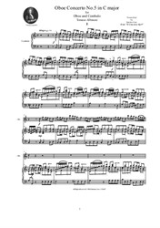 Albinoni - Oboe Concerto No.5 in C major for Oboe and Cembalo (or Piano)