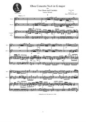 Albinoni - Oboe Concerto No.6 in G major for Two Oboes and Cembalo (or Piano)