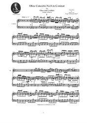 Albinoni - Oboe Concerto No.8 in G minor for Oboe and Cembalo (or Piano)