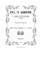 Albinoni - Four Oboe Concertos for Oboe, Strings and Cembalo - Scores and Parts