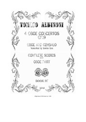 Albinoni - Four Concertos for Oboe and Cembalo (or Piano) - Scores and Part