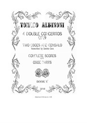 Albinoni - 4 Double Concertos for Two Oboes and Cembalo - Scores and Parts