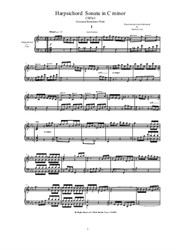 Platti - Harpsichord (or Piano) Sonata in C minor - Complete score