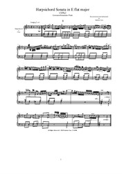 Platti - Harpsichord (or Piano) Sonata in E flat major - Complete score