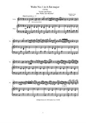 Cara - Two Violin Waltzes for Violin and Piano - Scores and Part