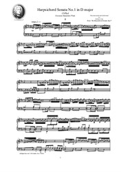 Platti - Harpsichord (or Piano) Sonata No.1 in D major