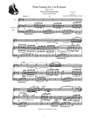 Bach - Flute Sonata No.1 in B minor for Flute and Harpsichord (or Piano)
