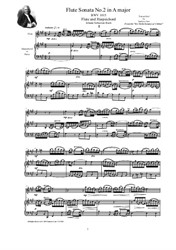 Bach - Flute Sonata No.2 in A major for Flute and Harpsichord (or Piano)