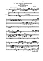 Bach - Aria (Du mußt glauben, du mußt hoffen) for Bassoon and Harpsichord