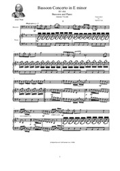 Vivaldi - Bassoon Concerto in E minor for Bassoon and Piano