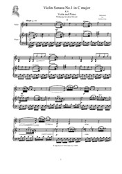Mozart - Violin Sonata No.1 in C major for Violin and Piano - Score and Part