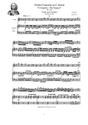Vivaldi - Violin Concerto in C minor 'The Suspect' for Violin and Cembalo (or Piano)