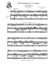 Vivaldi - Violin Sonata No.2 in A major for Violin and Cembalo (or Piano)
