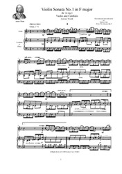 Vivaldi - Violin Sonata No.1 in F major for Violin and Cembalo (or Piano)