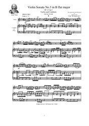 Vivaldi - Violin Sonata No.3 in B flat major for Violin and Cembalo (or Piano)