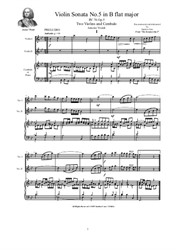 Vivaldi - Violin Sonata No.5 in B flat for Two Violins and Cembalo (or Piano)