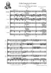 Vivaldi - Cello Concerto in G minor for Cello, Strings and Cembalo