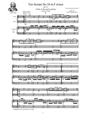 Vivaldi - Trio Sonata No.10 in F minor for Violin, Cello and Cembalo (or Piano)