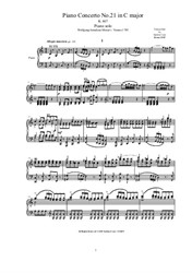 Mozart - Piano Concerto No.21 in C major - Version for Piano solo